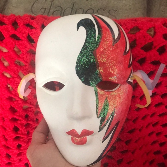 Rare Vintage Hand Painted Porcelain Mask‼️Final Price Drop - Picture 15 of 16